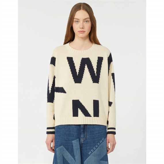 Weekend Max Mara WKDCELEBRE Strik, Navy Writing Pattern